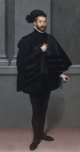 De ridder in zwart. 1567 door Giovanni Battista Moroni