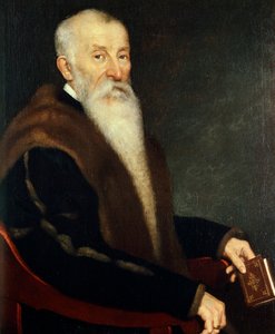 Portret van Gerolamo Agosti door Giovanni Battista Moroni