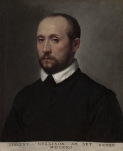Portret van Vincenzo Guarignoni, ca. 1572 door Giovanni Battista Moroni