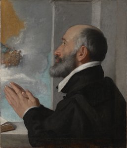 Portret van een schenker door Giovanni Battista Moroni