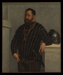 Portret van een man door Giovanni Battista Moroni