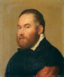 Portret van een heer door Giovanni Battista Moroni