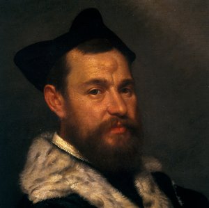 Portret van een magistraat (detail) door Giovanni Battista Moroni
