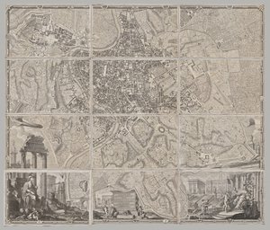 Nieuwe Plattegrond van Rome Uitgegeven door Giambattista Nolli in het Jaar 1748, bekend als La Pianta Grande di Roma