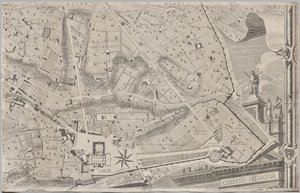 Nieuwe Plattegrond van Rome Uitgegeven door Giambattista Nolli in het Jaar 1748, bekend als La Pianta Grande di Roma door Giovanni Battista Nolli