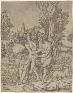 Faun Familie door Giovanni Battista Palumba