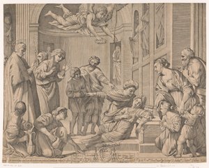 Dood van de heilige Cecilia door Giovanni Battista Pasqualini