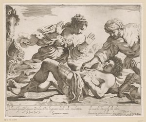 Erminia en Vafrino vinden Tancredi door Giovanni Battista Pasqualini