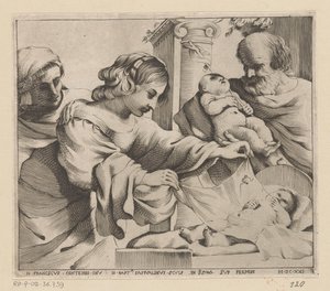 Heilige Familie met Anna en de jonge Johannes de Doper door Giovanni Battista Pasqualini