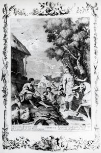 Erminia wordt begroet door een herder, canto VII, Jeruzalem bevrijd door Giovanni Battista Piazzetta