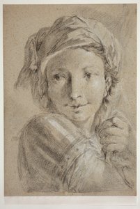Kop van een jonge soldaat door Giovanni Battista Piazzetta