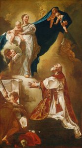 Madonna en Kind Verschijnen aan Sint Philip Neri door Giovanni Battista Piazzetta
