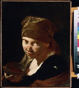 Portret van een klein meisje door Giovanni Battista Piazzetta