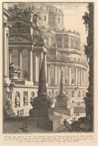 Oud mausoleum opgericht voor de as van een Romeinse keizer, ca. 1750