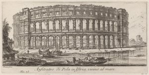Amfitheater van Pula in Istrië door Giovanni Battista Piranesi