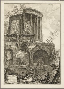 Een ander uitzicht op de Tempel van de Sibyl in Tivoli, uit Zichten van Rome
