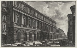 Gezicht op Palazzo Stopani (uit: Vedute di Roma) door Giovanni Battista Piranesi