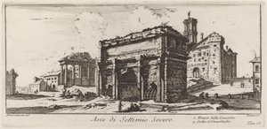 Boog van Septimius Severus door Giovanni Battista Piranesi