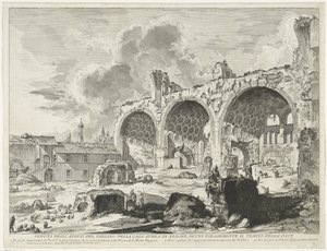 Basilica van Maxentius te Rome door Giovanni Battista Piranesi