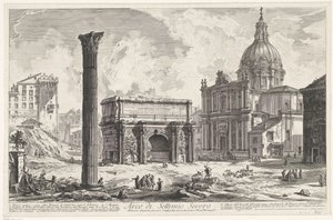 Boog van Septimius Severus op het Forum Romanum door Giovanni Battista Piranesi