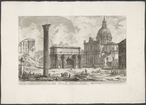 Boog van Septimius Severus op het Forum Romanum door Giovanni Battista Piranesi