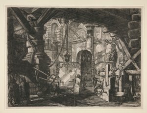 Carceri, XVI: De Pier met Kettingen door Giovanni Battista Piranesi