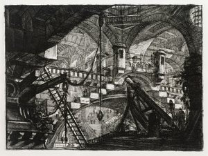 De boog met het schelpmotief (blad 11 in: Carceri d