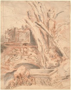 Grottesco met het graf van Nero door Giovanni Battista Piranesi