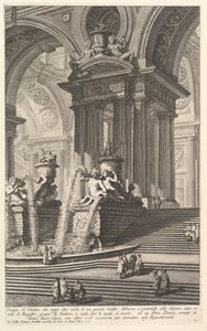 Groep kolommen die twee bogen van een grote binnenplaats ondersteunen . . . Gruppo di Colonn..., ca. 1750