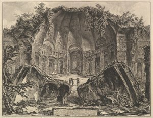 Villa van Hadrianus: De Canopus Avanzi del Tempio Dio Canopo in de Villa Adriana in Tivo door Giovanni Battista Piranesi