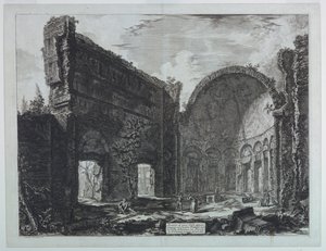 Villa van Hadrianus bij Tivoli, "Le Vedute di Roma" (1748-1778) door Giovanni Battista Piranesi
