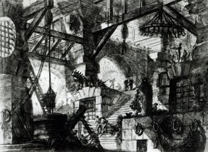Denkbeeldige gevangenis door Giovanni Battista Piranesi