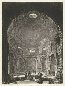 Interieur van de Tempio della Tosse bij Tivoli