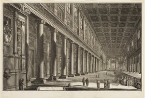 Interieur van de Basiliek van S. Maria Maggiore, uit Zichten van Rome