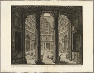 Interieur van het Pantheon, uit Zichten van Rome