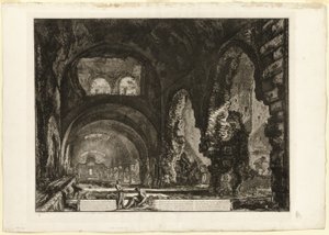 Interieur van de Villa van Maecenas, uit Zichten van Rome