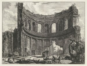 Kleine paleis in Villa Adriana te Tivoli