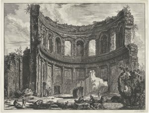 Kleine paleis in Villa Adriana te Tivoli