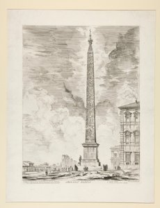 Egyptische Obelisk, uit Vedute di Roma door Giovanni Battista Piranesi