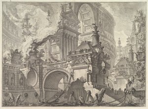 Deel van een grootse haven gebruikt door de oude Romeinen, ca. 1749-50 door Giovanni Battista Piranesi
