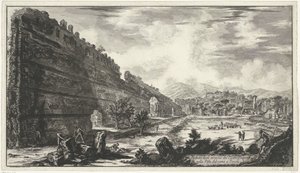 Pecile in de Villa Adriana te Tivoli door Giovanni Battista Piranesi