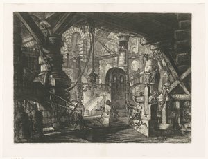 Pier met kettingen door Giovanni Battista Piranesi