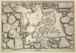 Plan van Rome, uit Le Antichità Romane door Giovanni Battista Piranesi