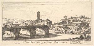 Senatoriale Brug, tegenwoordig de Ponte Rotto (Gebroken Brug) door Giovanni Battista Piranesi
