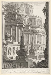 Plaat 3: Oud mausoleum opgericht voor de as van een Romeinse keizer Mausoleo antico, 1743