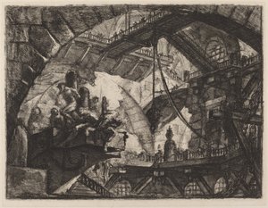 Gevangenen op een uitstekende platform door Giovanni Battista Piranesi