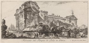 Achterkant van de Tempel van Pola in Istrië door Giovanni Battista Piranesi