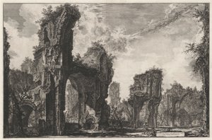 Ruïnes van de Sisto, ofwel van de grote zaal van de Thermen van Antoninus door Giovanni Battista Piranesi