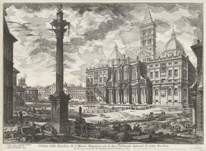 Santa Maria Maggiore te Rome door Giovanni Battista Piranesi