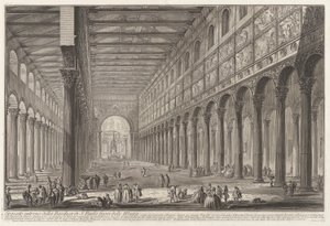 Doorsnede van de Basiliek van S. Paolo buiten de Muren